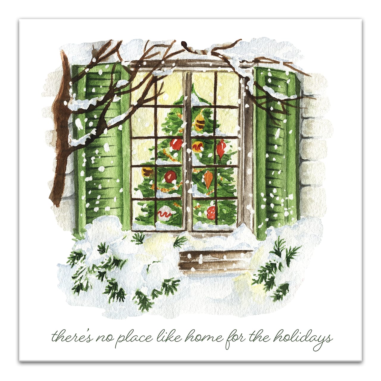 There's No Place like Home for the Holidays Scene Canvas Wall Art